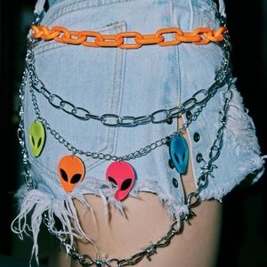 Alien Charm Layered Pant Chain
